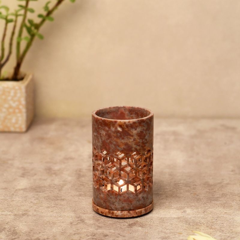 Handcarved multicolor Tea Light Holder