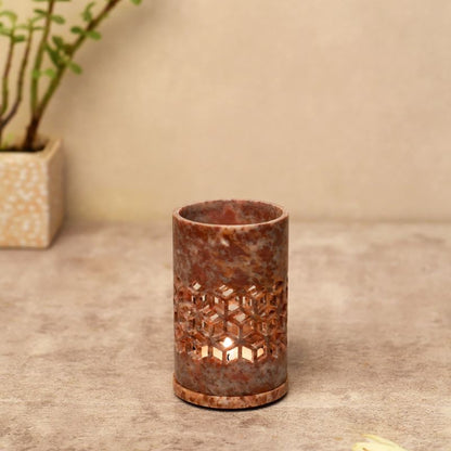 Handcarved multicolor Tea Light Holder
