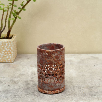 Handcarved multicolor Tea Light Holder
