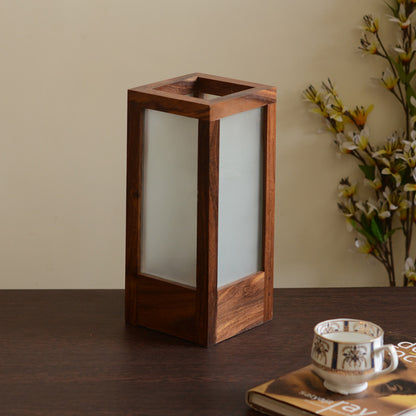 Wooden Glass contemporary Table lamp