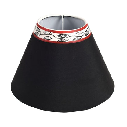 terracotta warli handpainted home decorative brown matki table lamp