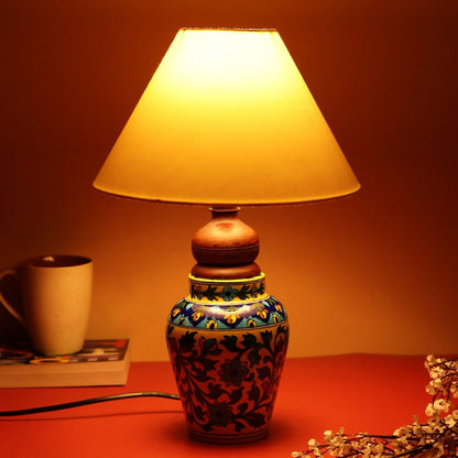 "Mugal Bageecha Matka" ceramic decorative Lamp (Multicolor)