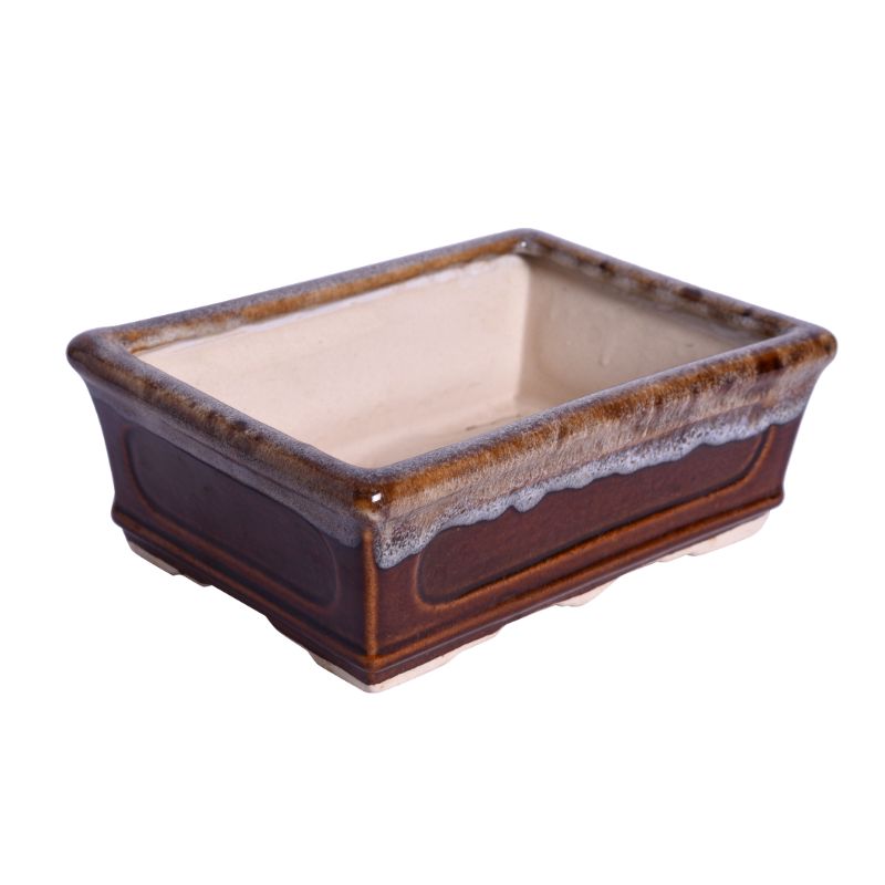 bonsai rectangle ceramic studio pottery planter(Set of 2)