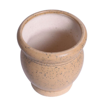 bonsai matte finish stoneware off-white matki table top planter