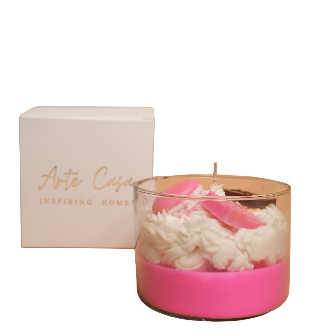 Sugar Rush Candle – Dessert Style Pink Candle | Artecasa