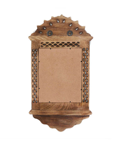 Warli Painted Wooden Wall Mirror
