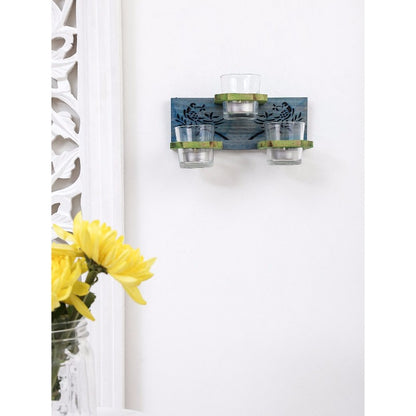 Wooden 3 Tea light wall hanging set