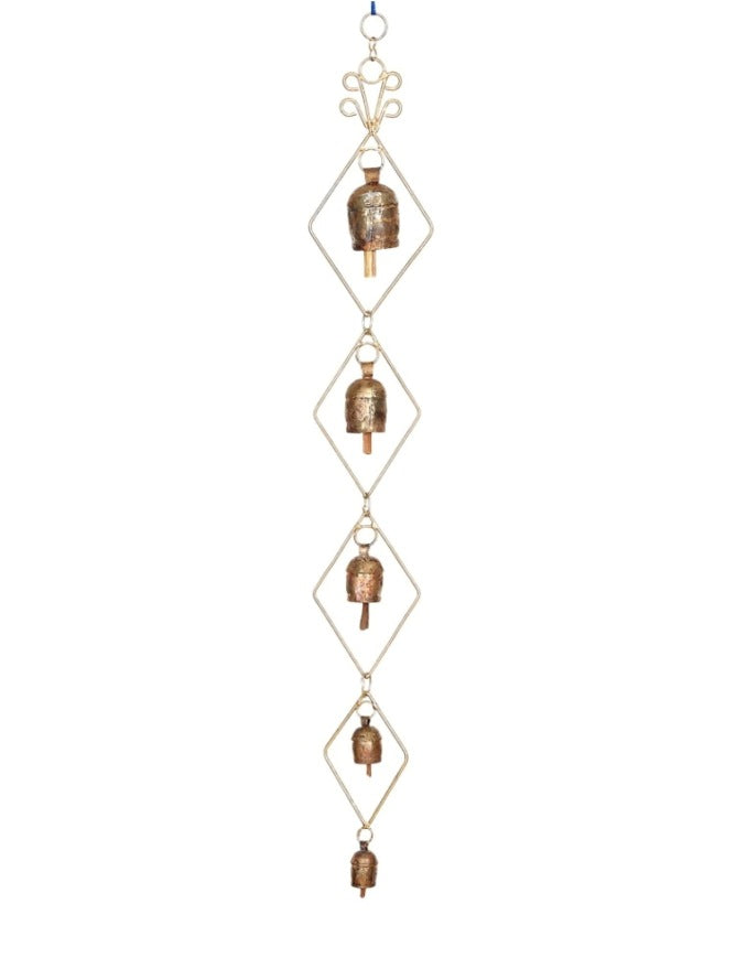 Copper bells wind chime