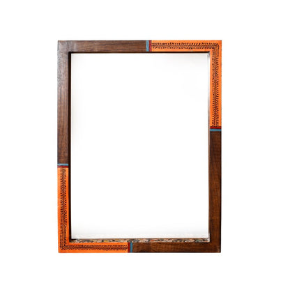 Sheesham Wood handpainted wall mirror
