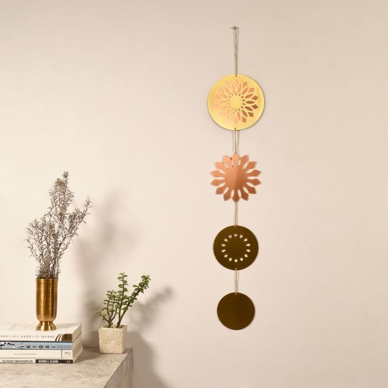 Sunflower Meditation Hanging Wall Decor(253gm,multicolor)