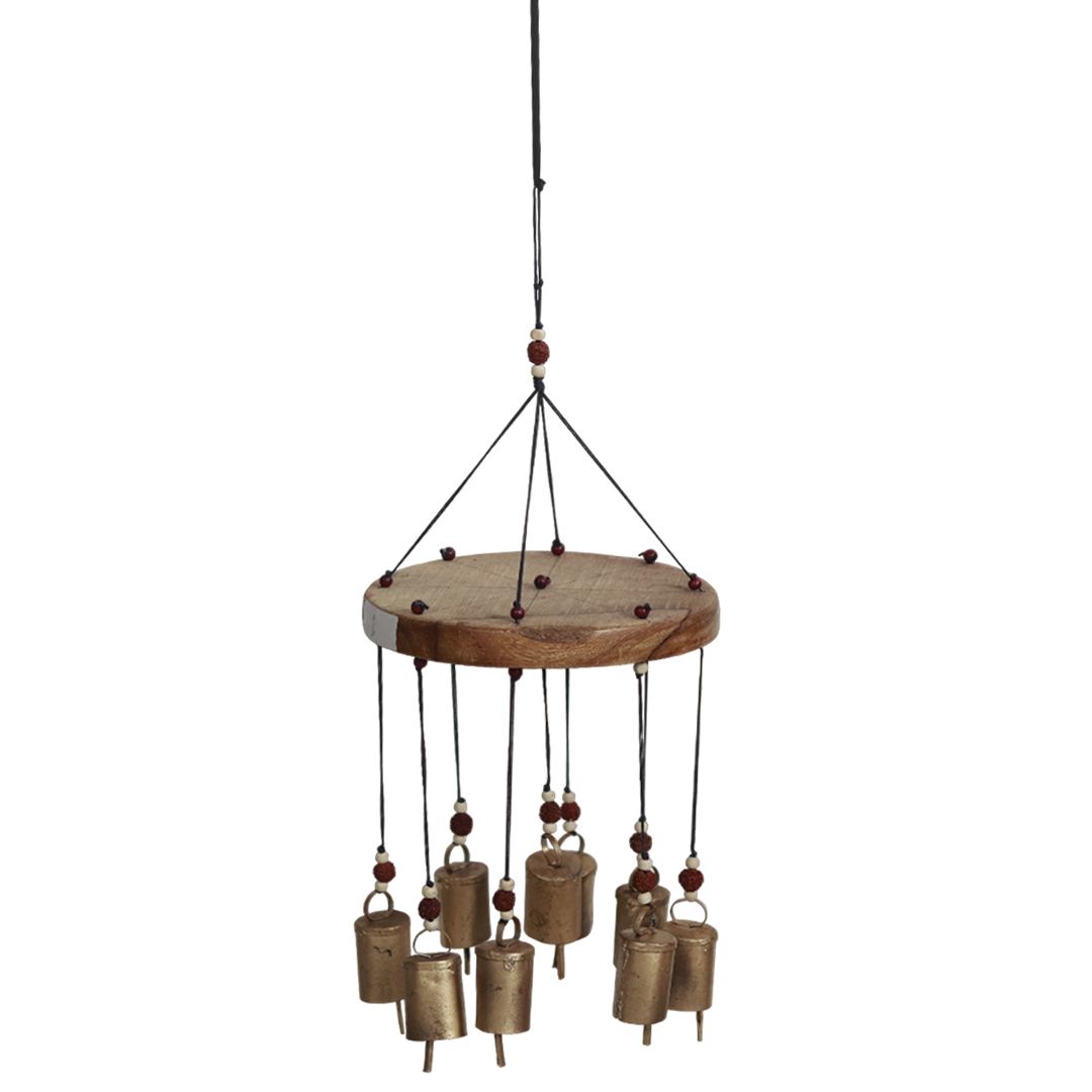 "9 Clinkering Kutchbells" antique wooden windchime