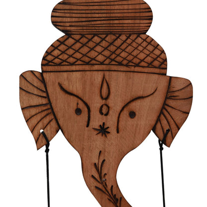 "Ganesha Motif" bamboo windchime with embedded bells