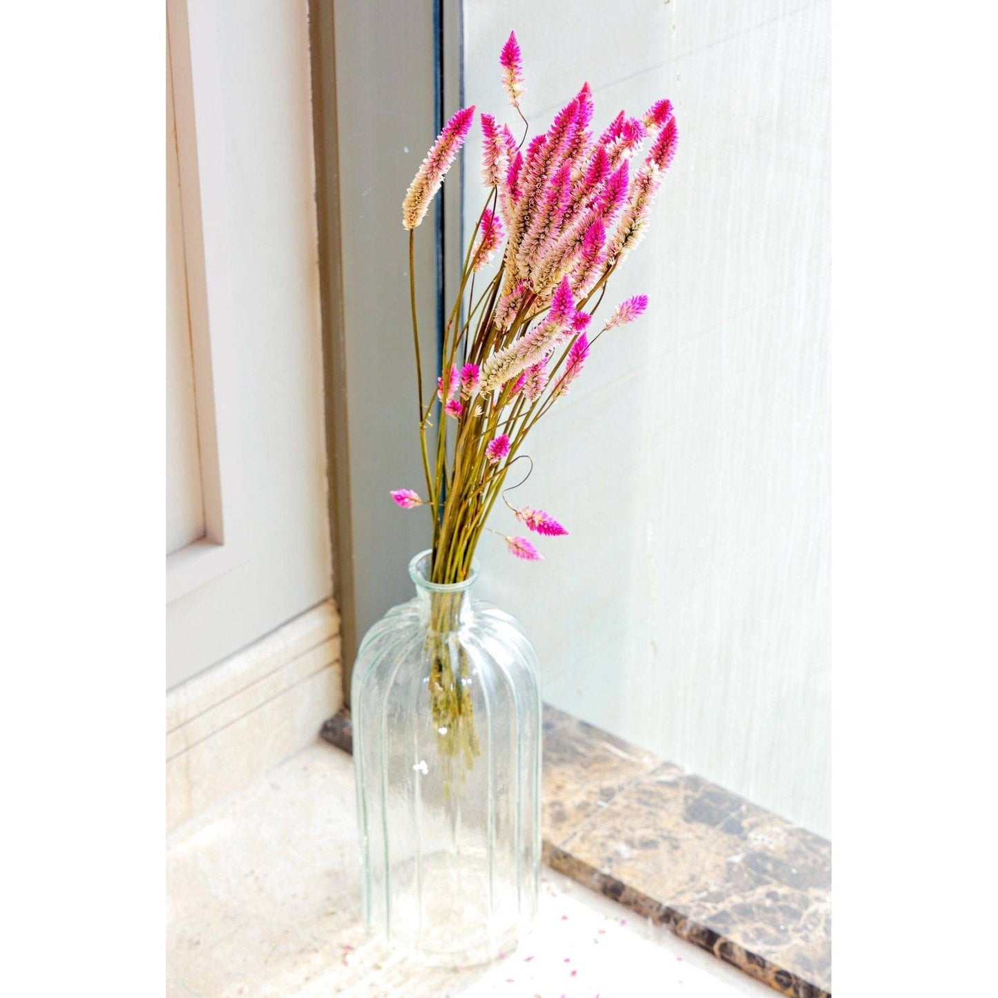 flamingo dried flower set of 25