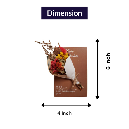 Everlasting Flowers Greeting Card Set of 5 | Dried Flower Greeting Cards
