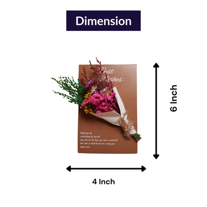 Everlasting Flowers Greeting Card Set of 5 | Dried Flower Greeting Cards