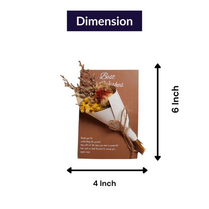 Everlasting Flowers Greeting Card Set of 5 | Dried Flower Greeting Cards