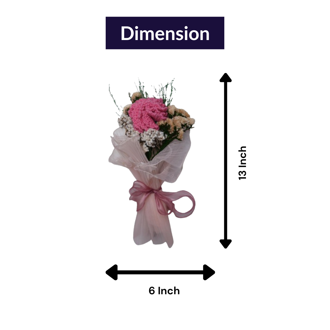 Pink Whisper Crochet Carnations – Handcrafted Forever Flower Décor | ArteCasa