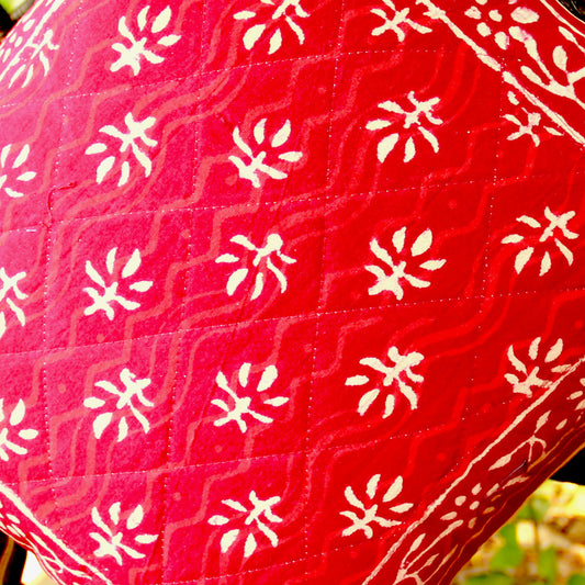 Sanganeri Print Red Cushion Covers (Set of 2)