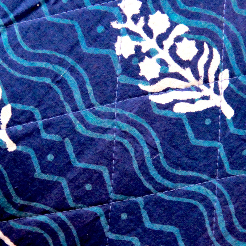 Sanganeri Print Indigo Cushion Covers (Set of 2)