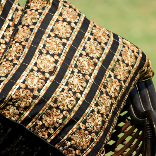 Bead Work Silk Cushion Cover (Set of 5)