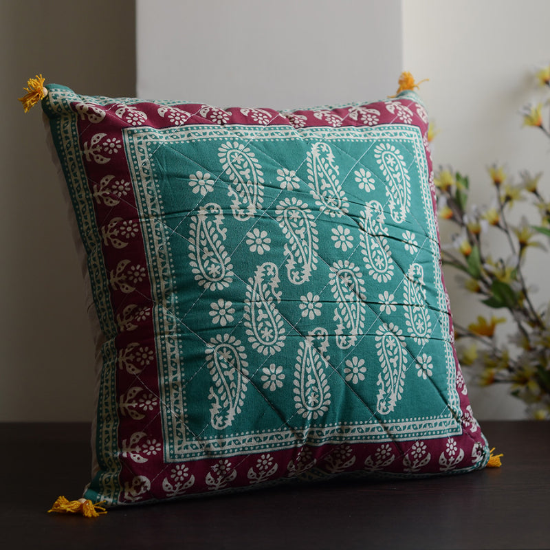Block Print Cotton Cushion Cover (Set of 5)