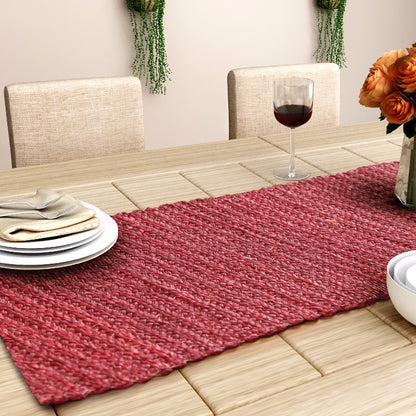 Sabai grass red table runner