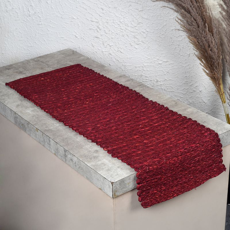 Sabai grass red table runner
