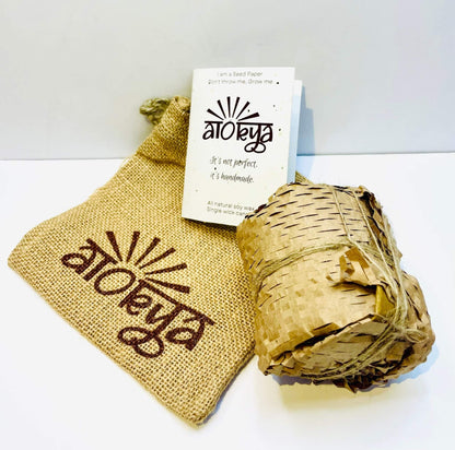 Gulshan - Single Wick Scented Candle in Jute Bag