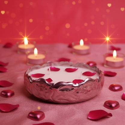 Chandi Urli Candle – Silver Urli Candle for Festive Décor | Artecasa