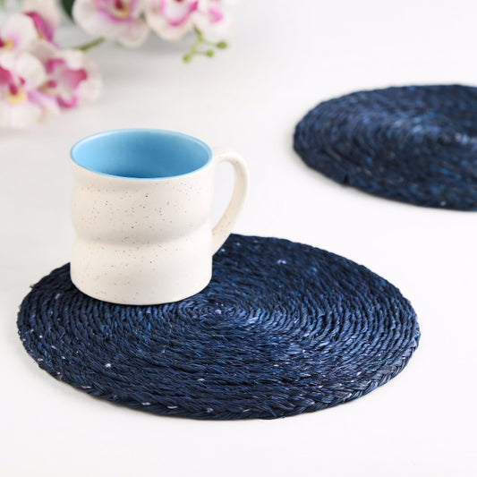 Sabai grass black dish coaster set(Set of 2)