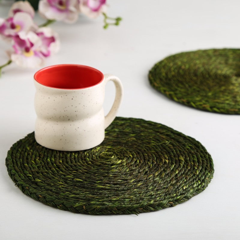 Sabai grass brown olive coaster set(Set of 2)