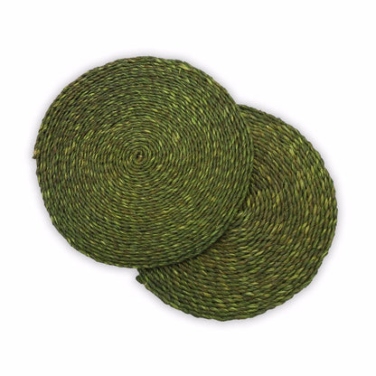 Sabai grass brown olive coaster set(Set of 2)