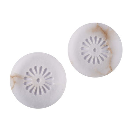 Handcarved white circular coaster in Soap Stone(Set of 2)