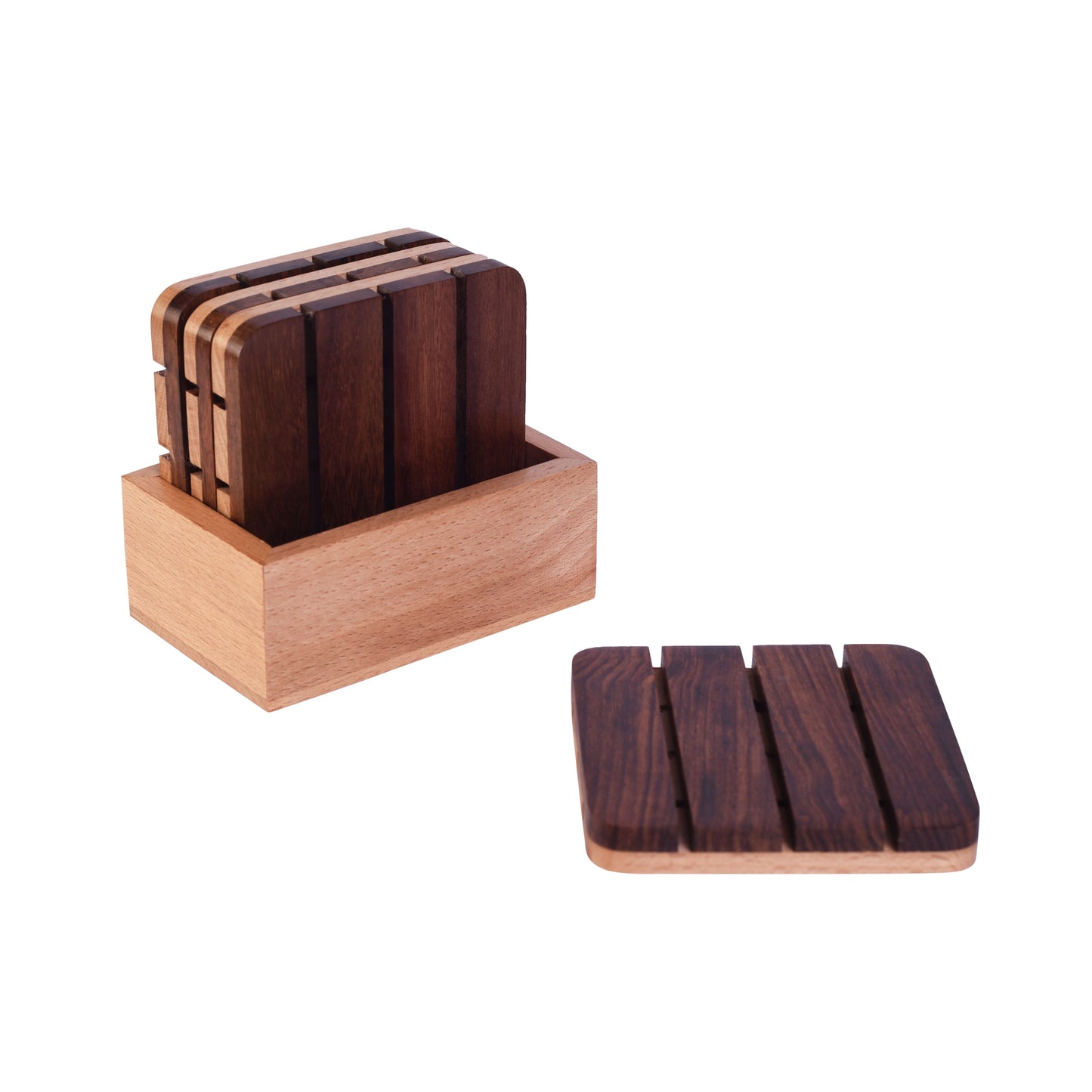 wooden handcrafted Cutley & Napkin holder for tableware accessories 1