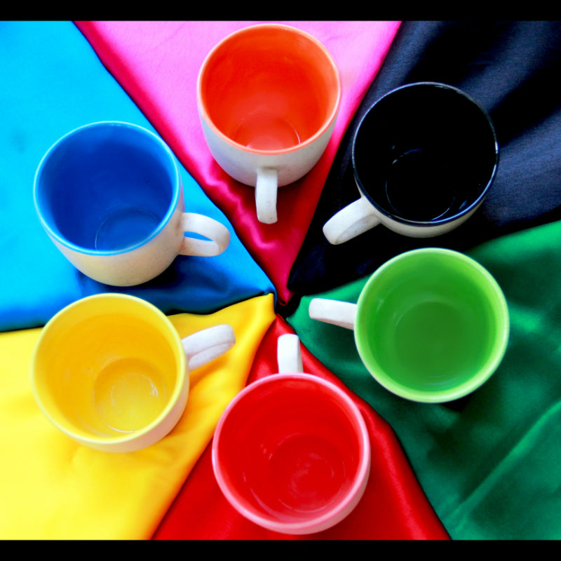 Multi-colored Ceramic Mug(Set of 6)