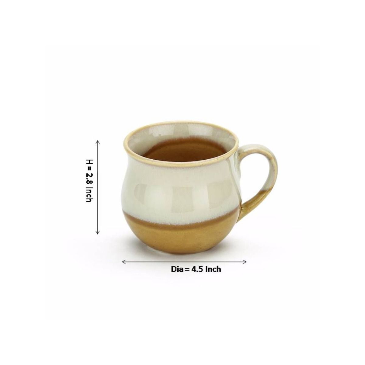 Ceramic pottery Coffee Cups(Set of 6)