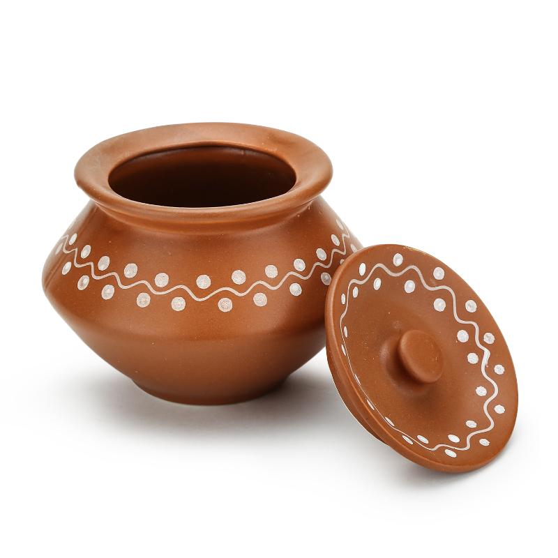 Earthen Ceramic Handi(Set of 3)
