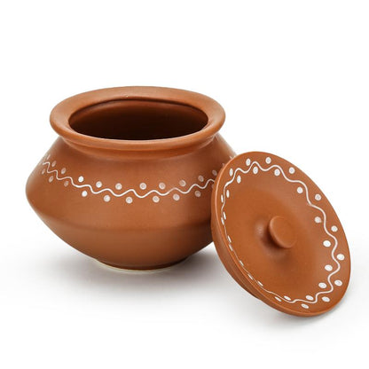 Earthen Ceramic Handi(Set of 3)