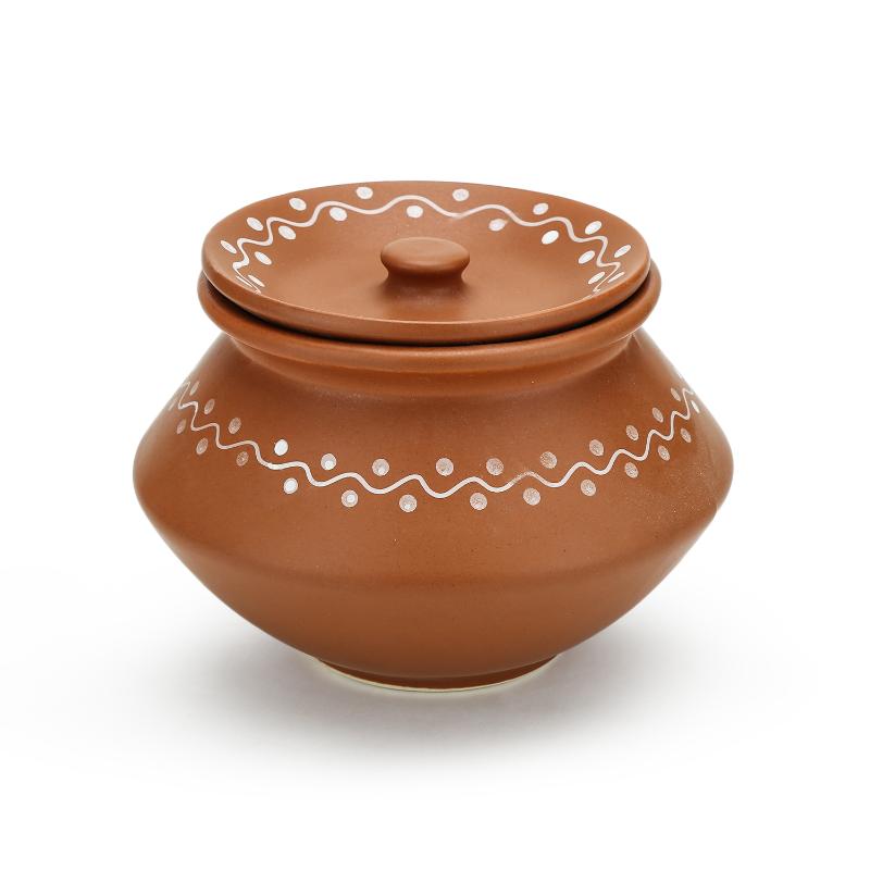 Earthen Ceramic Handi(Set of 3)