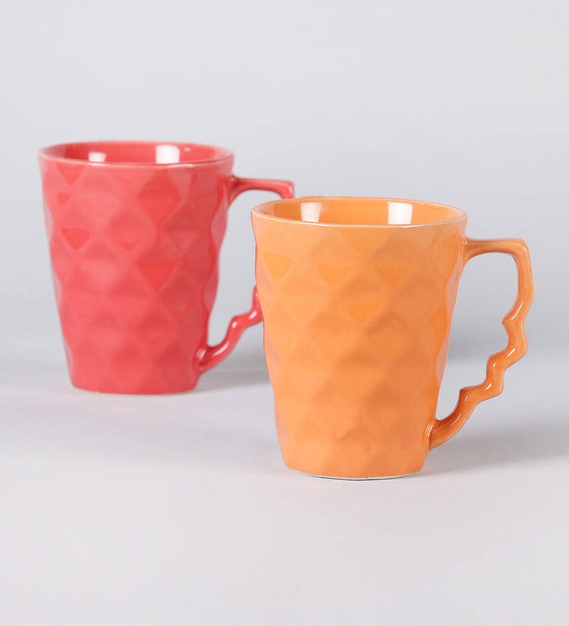 ceramic multicolored Coffee Mug set(Set of 6)