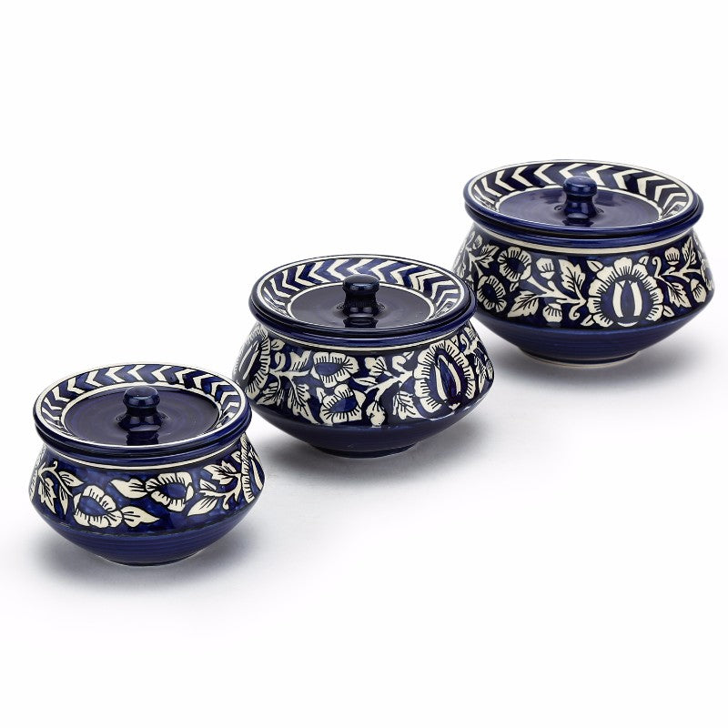mughal ceramic Handi set (Set of 3)