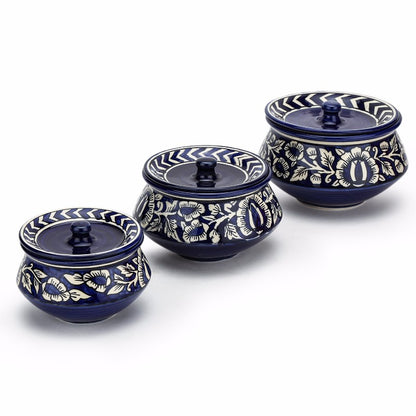 mughal ceramic Handi set (Set of 3)