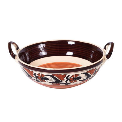 ceramic floral Kadhai set (Set of 3)
