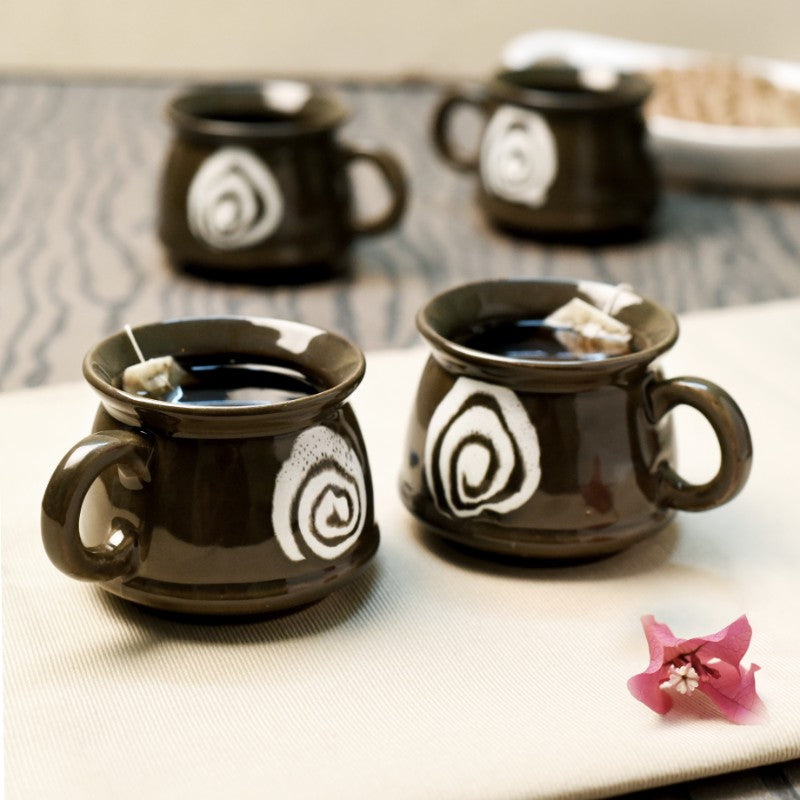 hand crafted stoneware coffee mug set(Set of 6)