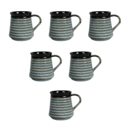 silver studio ceramic tea/coffee mug (Set of 6)