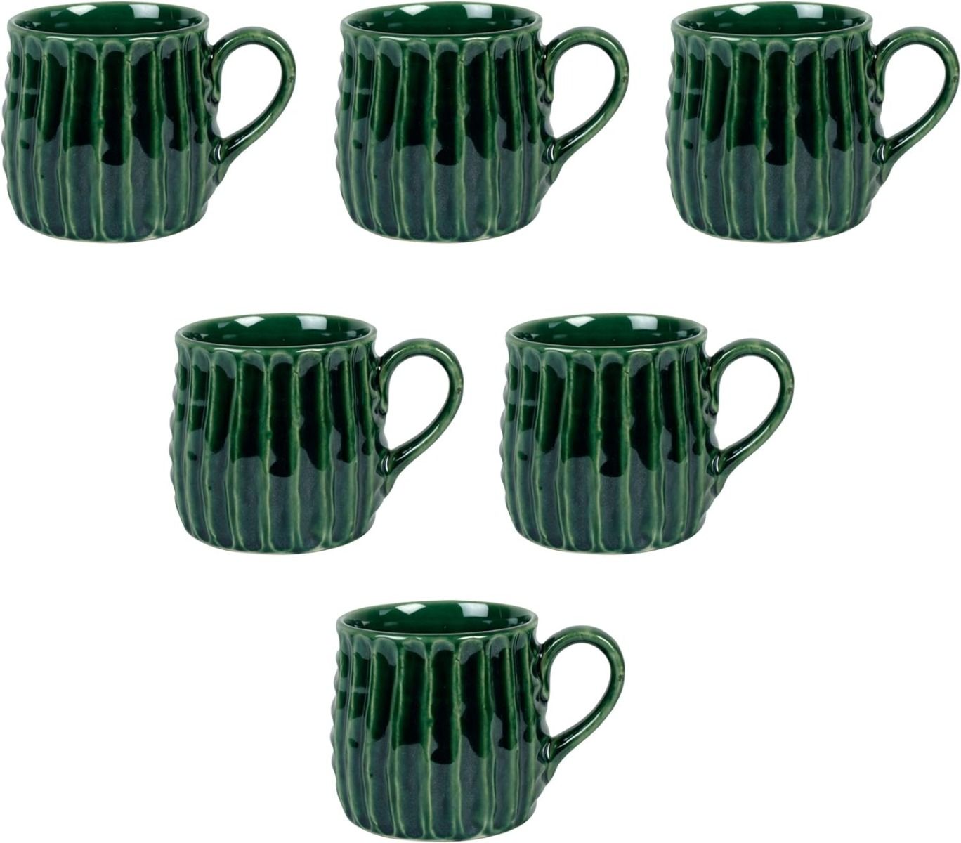 "Green Studio" ceramic tea/coffee mug (Set of 6)