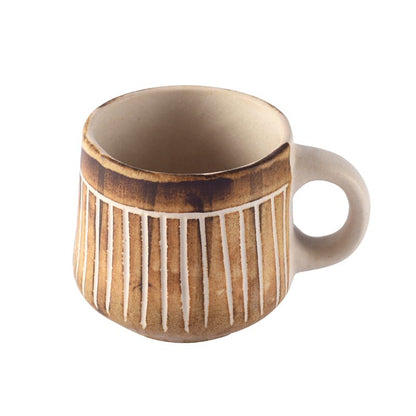 rustic handpainted ceramic tea/coffee mug(Set of 6)