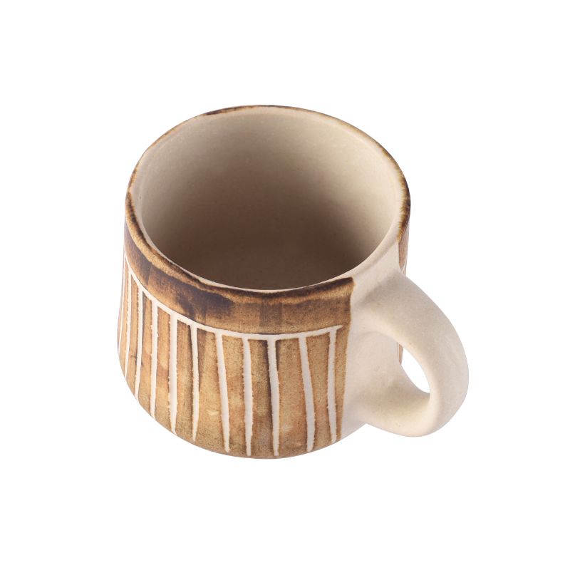 rustic handpainted ceramic tea/coffee mug(Set of 6)