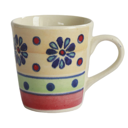 "Flower Petals" handpainted ceramic coffee mugs(Set of 6)