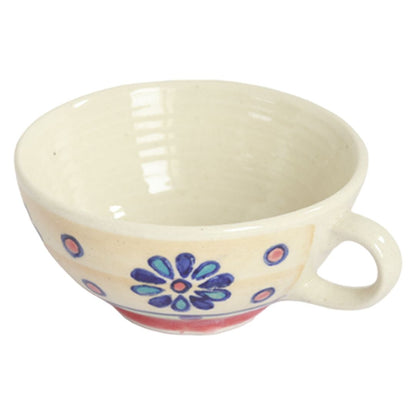 "Flower Petals" handpainted ceramic soup bowl(6 Bowl, 6 Spoon)